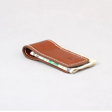 Скидка 10%! Hiramberon 100% итальянский растительного дубления кожи зажим для денег, многофункциональный Магия мужчины кошелек