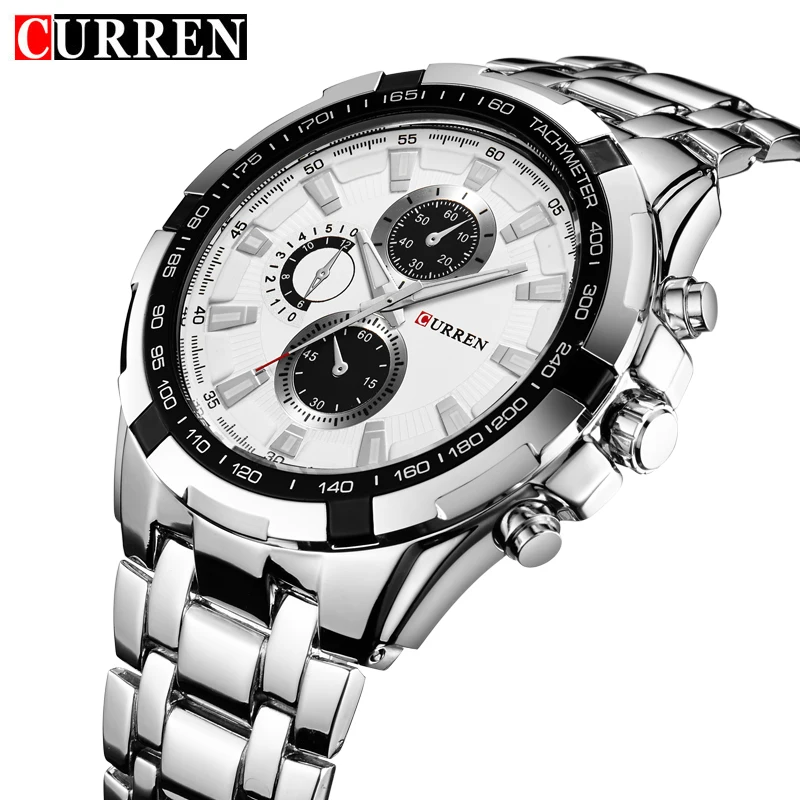 

Top Luxury Brand Curren Relojs watches men wrist hot sales 8023 curren watches men Japan Movement Steel band watches CURREN