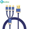 3 in 1 8Pin Micro USB Sync Data Charger Cable for Samsung S7 S6 S5 S4 Android 8-PIN Charger USB Cable