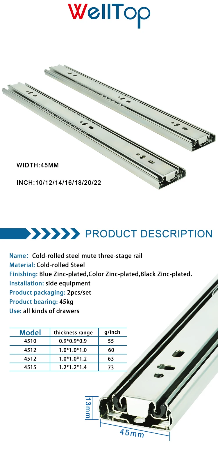 heavy duty under mount drawer slides