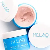 

MELAO/OEM /ODM /Private label Pink Clay Face mask and Firming Brightening Gently Exfoliating Facial Mask