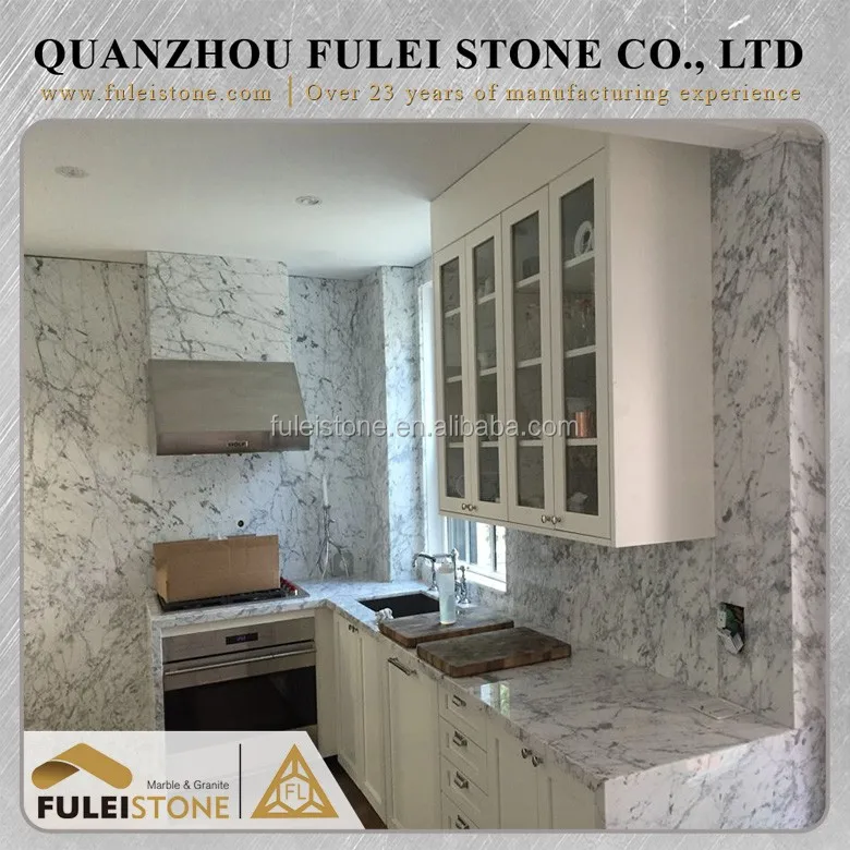 Hot Sale Custom Kitchen Italian White Carrara Marble Countertop