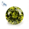 Europe Machine Cut Round Black Olive peridot cubic zirconia Stones In Stock
