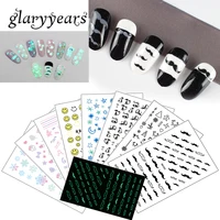 

SN Luminous 2D Nail Stickers Blooming Flower Nail Art Stickers Decals