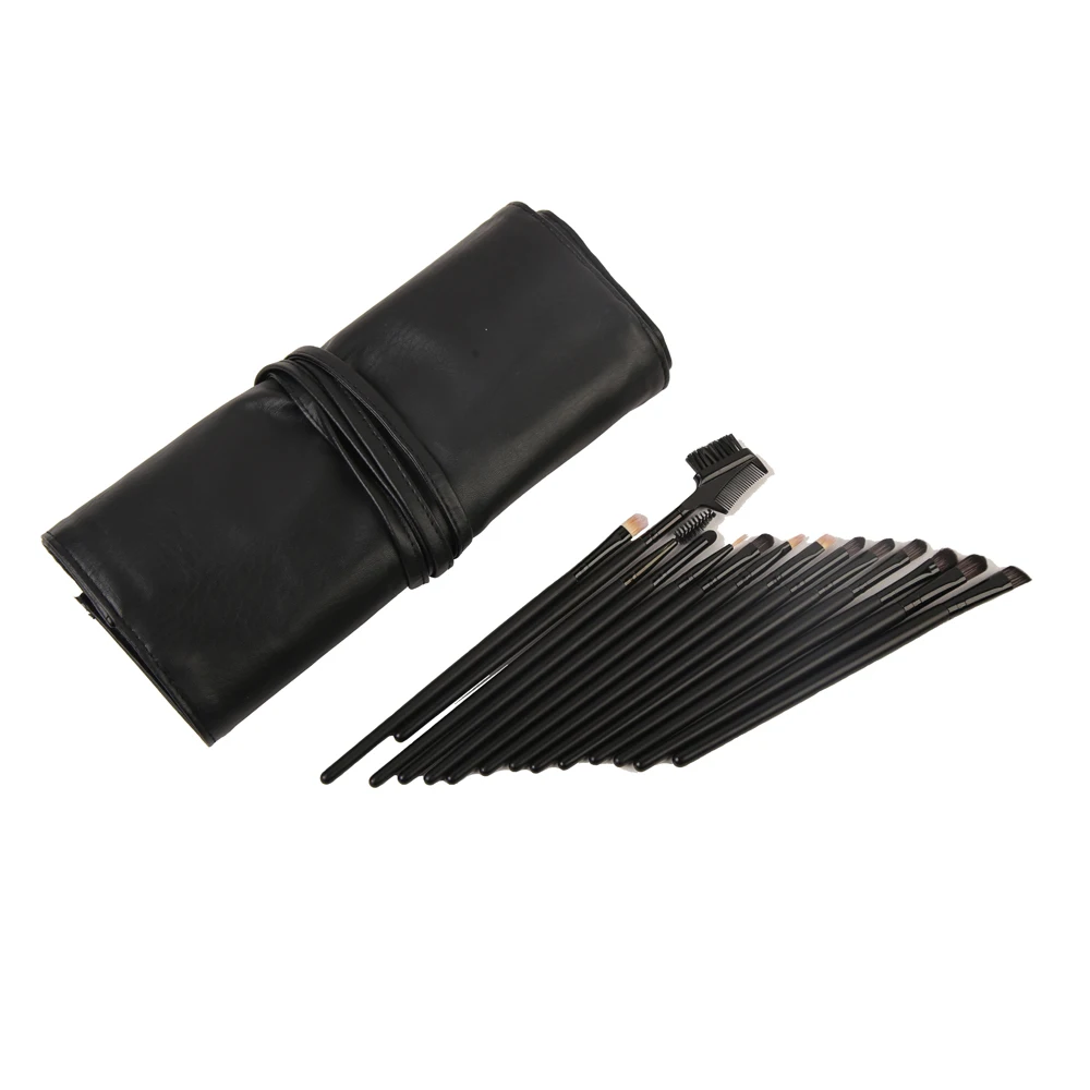 18pcs Classic Black Kabuki Wooden Makeup Brush Set Professional Buy