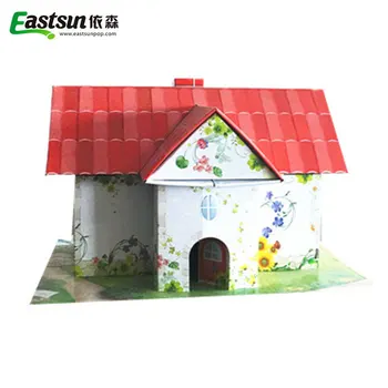 Customized Creative Paper Furniture Cardboard Toy House For Kids