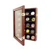 Hot sale Lockable 30 Military Challenge Coin Poker Chip Sports Coin Display Case Cabinet shadow box picture frame