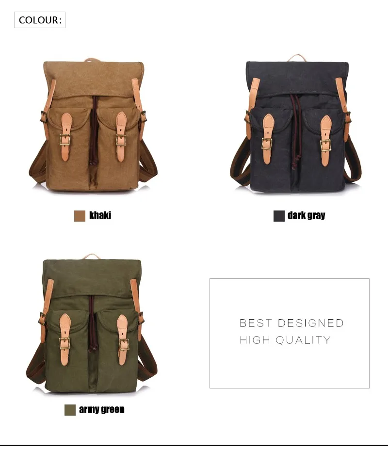 Yd1967 Korean Oem Bagpack Drawstring Laptop Canvas Rucksack Backpack