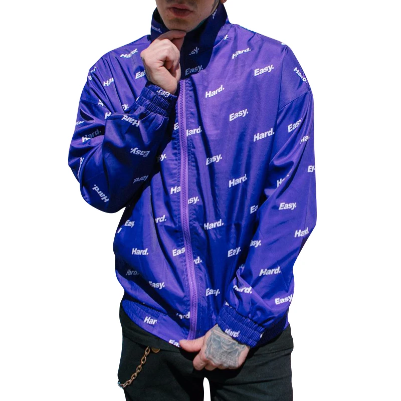OEM Custom Streetwear Men Hip Hop Windbreaker men Jacket