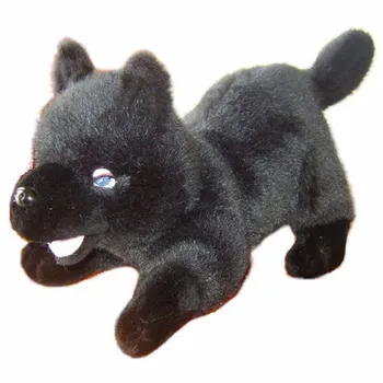 black wolf plush toy