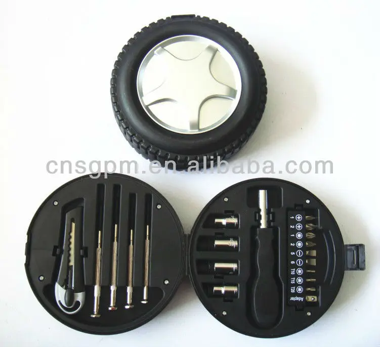 
20pcs Mini Promotion Small Car wheel Tire Shape Gift Tool Kit Tool Set 