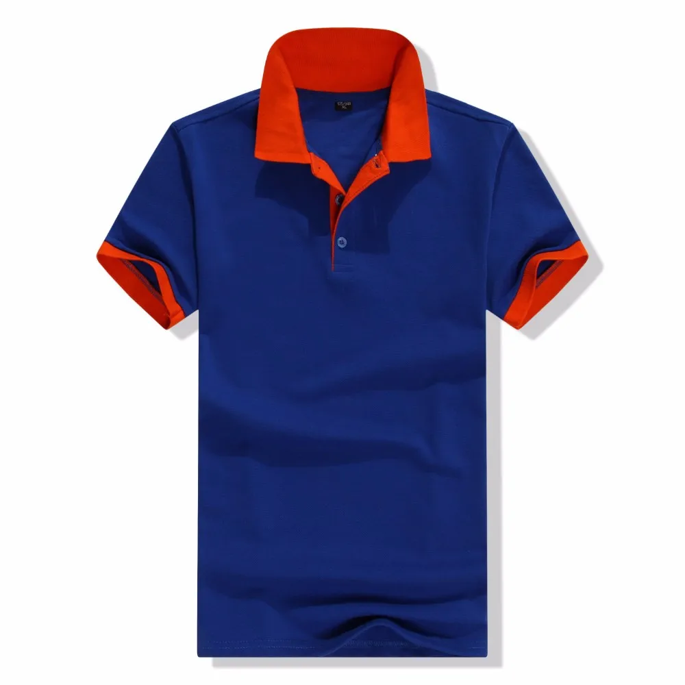 Fashion Mens Plain Fitted Polo T-shirts Cotton Polo T-shirt With Red ...