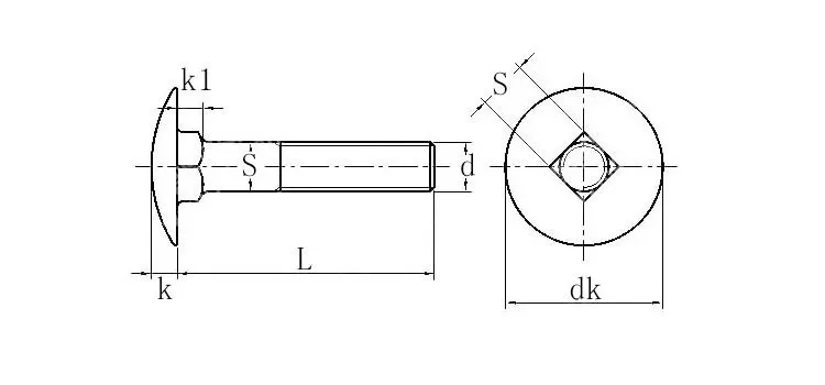 Din 903 Aluminum Flat Head Square Hole Carriage Bolt - Buy Flat Head ...