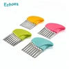 Crinkle potato cutter salad chopping knife stainless steel potato chips cutter