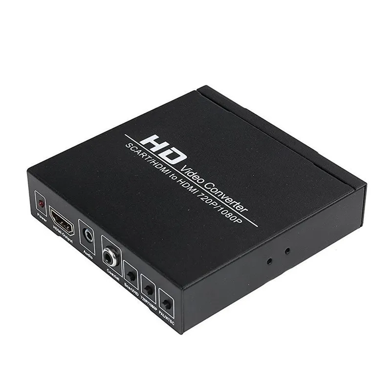 

SCART to HDMI Converter Video Audio Adapter Box with SCART/HD Switch, PAL/NTSC Video Scaler, 1080P/720P, Black