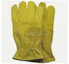 Yellow Cowhide full grain Leather Drivers Gloves | work & safety leather gloves
