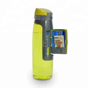 Image of 2019 New Invention Plastic 750ml Key Wallet Sports Water Bottle with Storage Holder