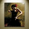 Sexy and hot spanish dancer oil paintings
