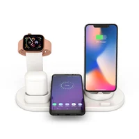 

361 Rotating Wireless Charger 3 in 1 Docking USB Charging Station For All Mobile Phone For Air Pods , Stand For Apple Watch