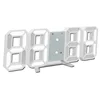 USB Rechargeable Large Digital Snooze Alarm 3D LED Wall Clock