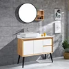 High glossy white bathroom designs for bathroom vanity