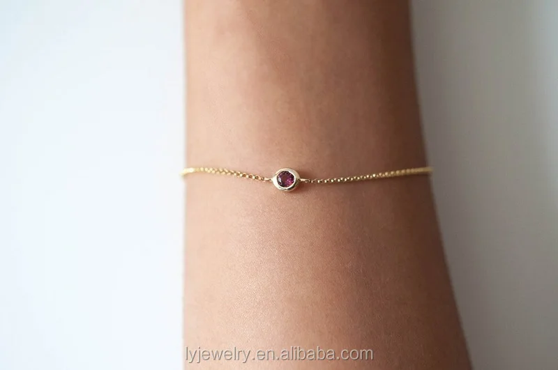 Hot sale purple and green cubic zircon cz stone bracelet lyb0030