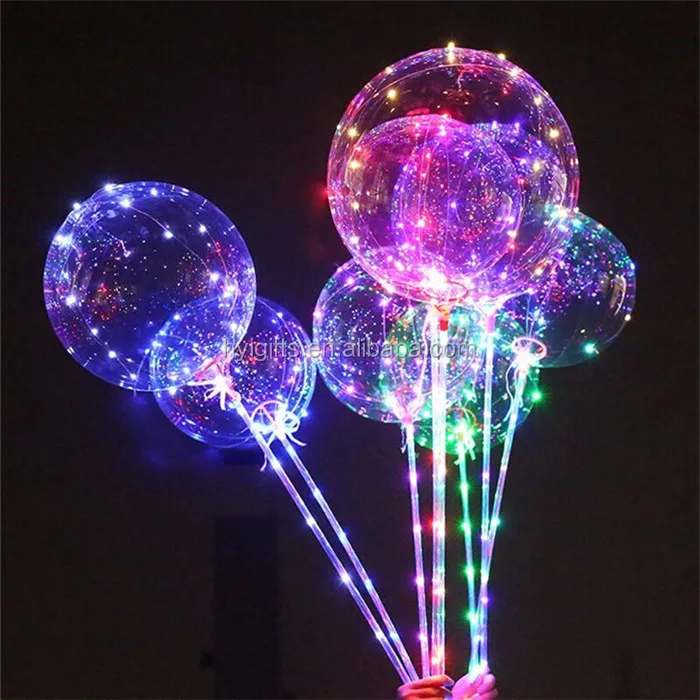 Bobo Flashing Balloon Outdoor Inflatable Helium Led Balloon With String ...