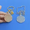 photo etching round shaped 24k gold/925 silver metal jewelry tag
