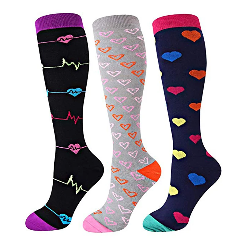 

China manufacture wholesale custom nurse women compression plantar fasciitis socks, Optional or customized color