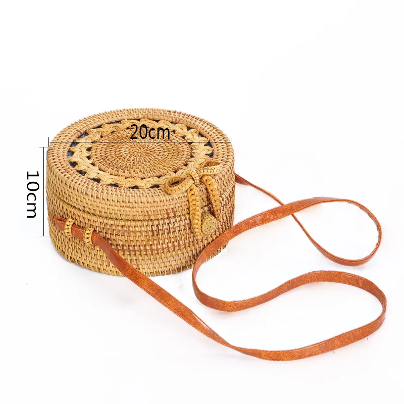 Popular Products 2019 Shoulder Round Women Beach Bag Rattan Bag Straw.jpg