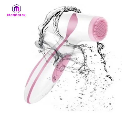 

2019 best selling products FDA LUMI Magenta Spa silicone sonic facial cleansing face brush, Pink blue
