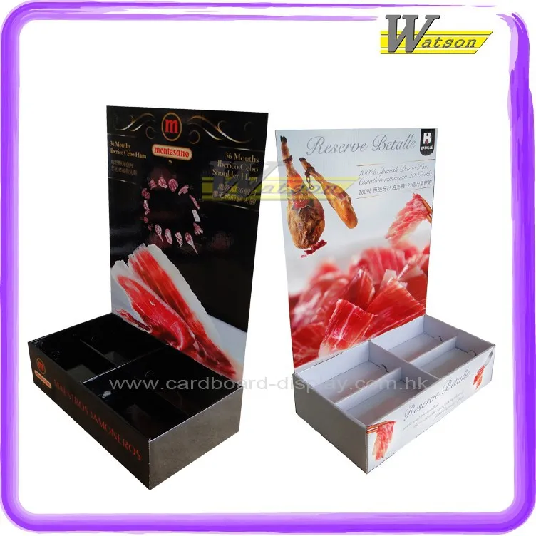 
supermarket pork ham promo counter top cardboard display box 
