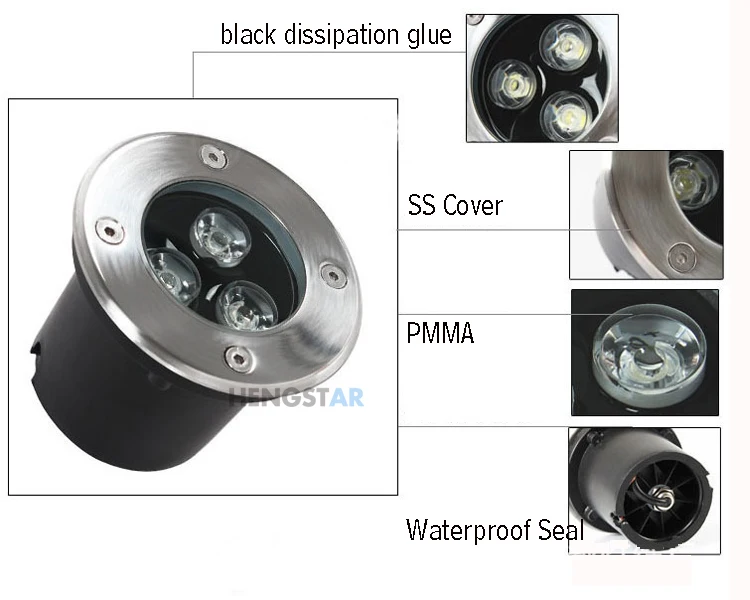 adjustable angle led underground light