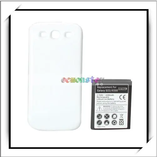 HOT! For Samsung i9300 Galaxy S3 Extended Battery With Back Cover 4300mAh -82009343