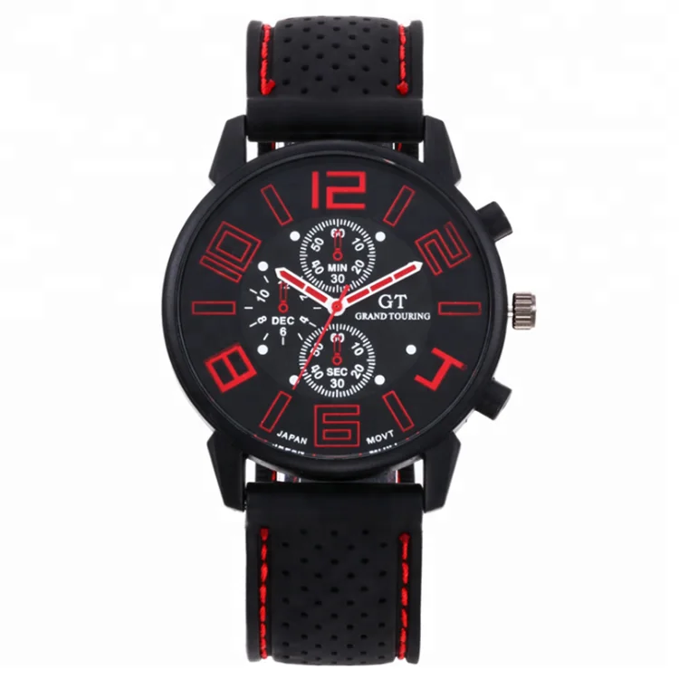 

Chinese wholesale alloy watches quartz PU round cheap men wrist watch