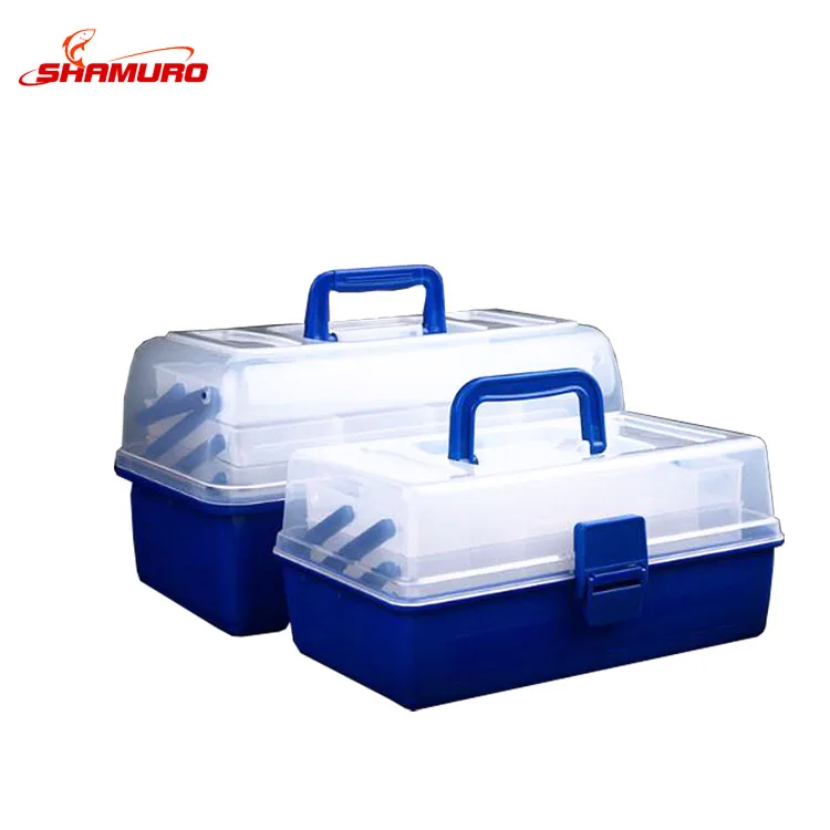 

in stock Portable Large Capacity Hard Plastic Fishing Box For Baits or Accessories Fly Bass Carp Fishing Tackle Box, Transparent