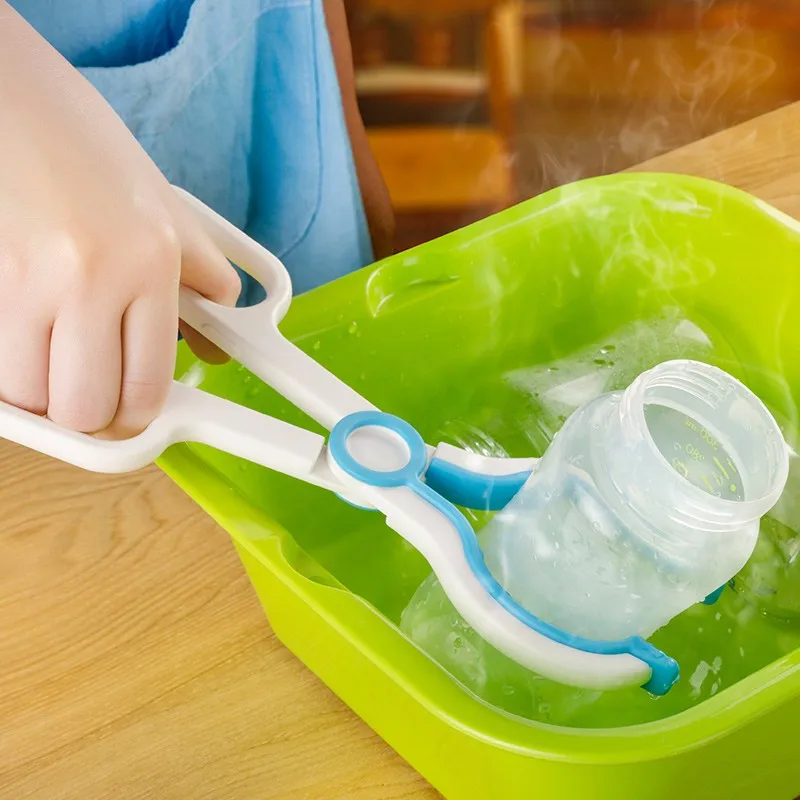 Baby Feeding Bottle Clamp Tongs Scissor Design Medical Grade Plastic