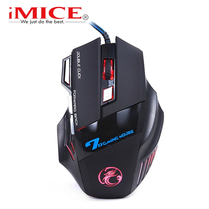 

USB Gaming Mouse 7 Button 5500DPI LED Optical Wired Cable Computer Mouses Gamer Mice For PC Laptop Desktop X7 Game Mouse
