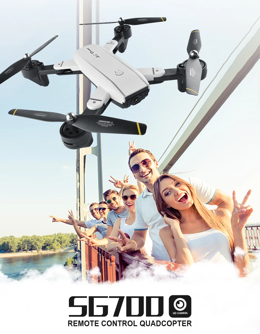 Sg700 Optical Follow Drone With Camera Selfie Hd Wifi Fpv Quadcopter