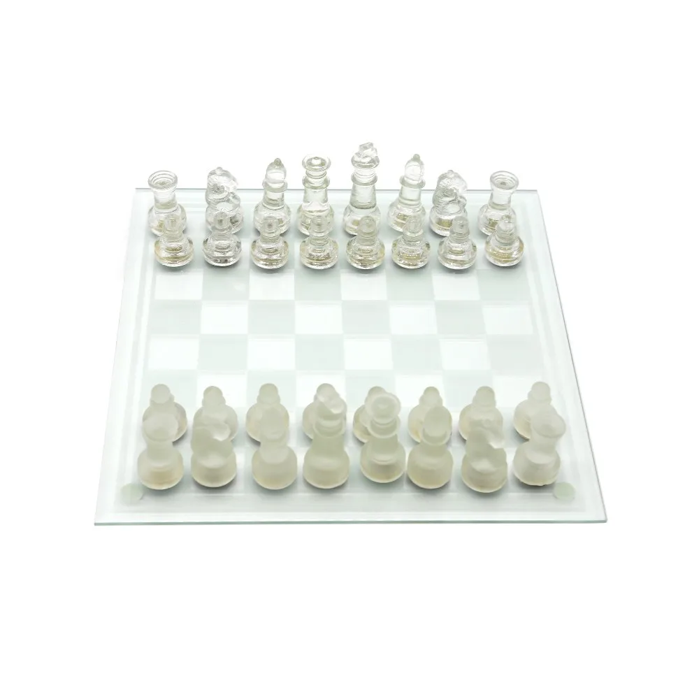 Family Fun Glass Chess Board Game Set - Buy Glass Chess Game,Glass ...