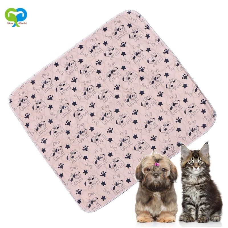 

New Pattern dog bone star paw printing washable underpad waterproof dog training pads pee pad pet mat absorbent