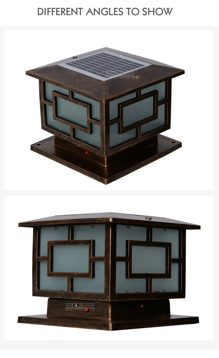 Energy saving outdoor waterproof ip65 1w 2w 3w 4w 5w solar led pillar light