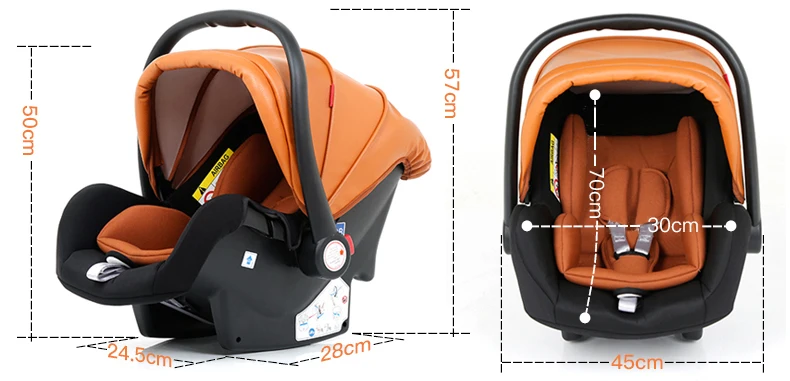 Luxury Baby Stroller 3 in 1 With Car Seat High Landscape Pram For Newborns Travel System Baby Trolley Walker Foldable Carriage
