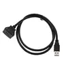 Black 1M Car USB 3.0 Extension Dashboard Kit Square Panel Mount Cable
