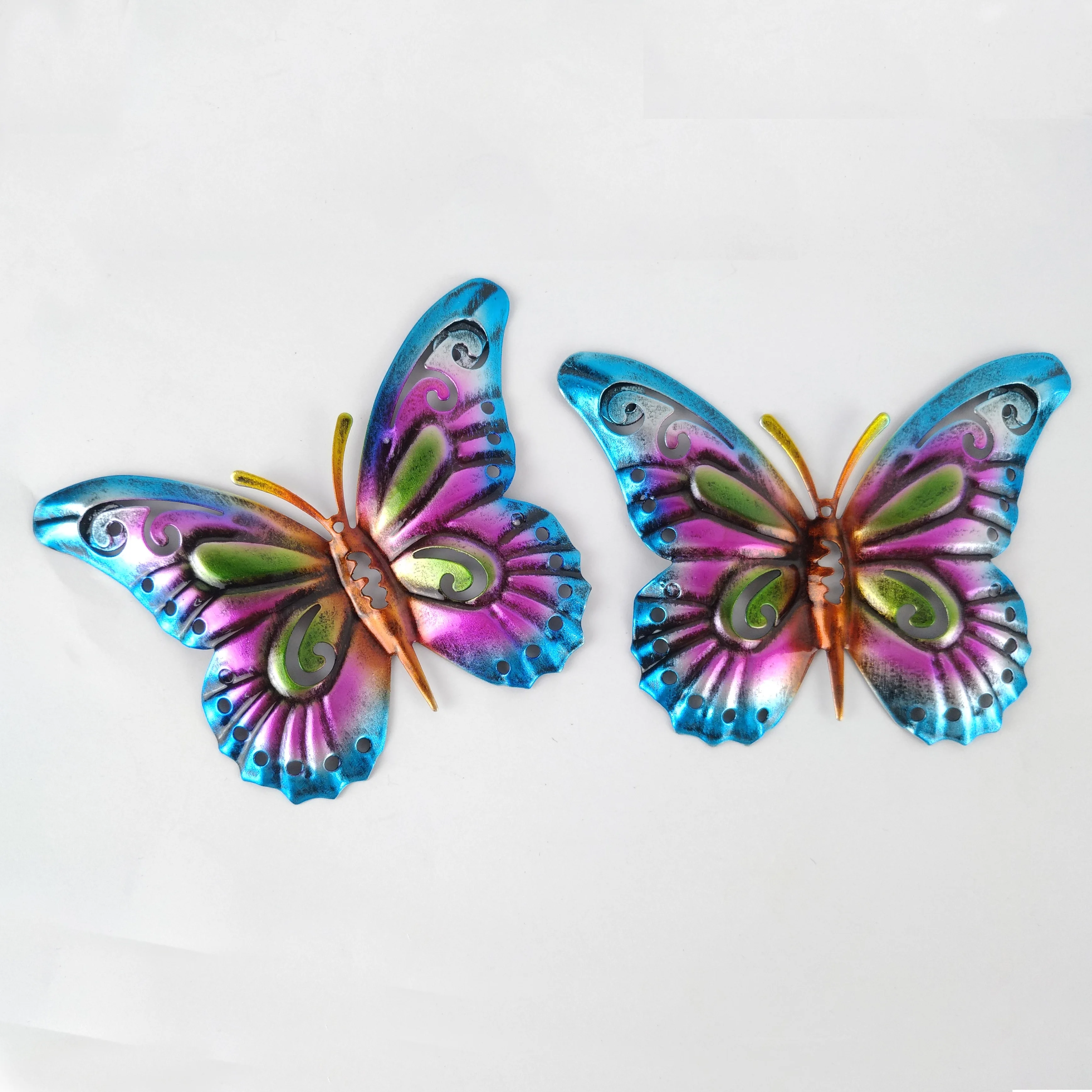 家庭挂装饰瘟疫工艺品迷你小蝴蝶金属墙艺术批发
