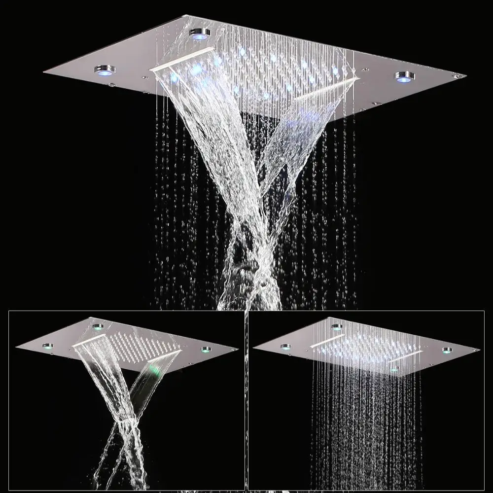 Big Rain Shower Head Shower Panel Dual 360*500mm Recessed Rain And