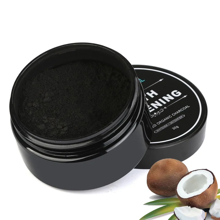 

Activated Charcoal Teeth Whitening Organic Coconut Shell Powder Carbon 30g, Black