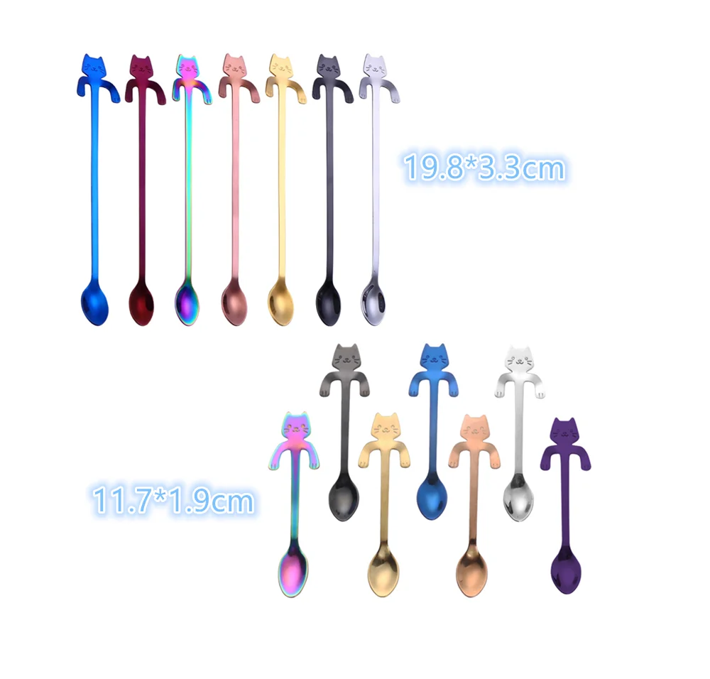 

Stainless Steel cat coffee stirring spoon