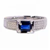 save 20% fashion ring for men, silver sapphire ring