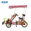 22 inch 4 wheels for 4-6 person/ canvas cloth colored/ foot brake sightseeing bike